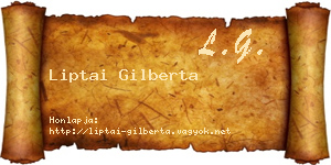 Liptai Gilberta névjegykártya
